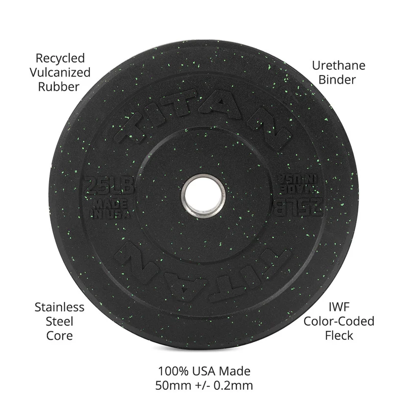 260 LB Set Crumb Rubber Bumper Plates - Image 3