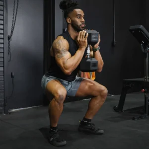 Rubber Hex Dumbbells With Chrome Handle